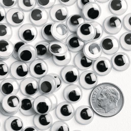 Black Wiggly Eyes 10Mm 1000 Pieces