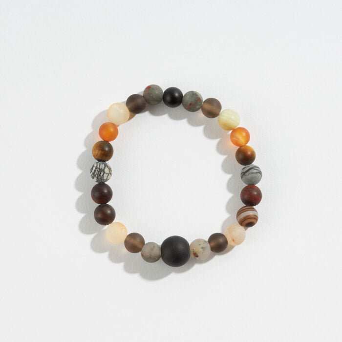 Ground Into Peace Crystal Bead Gemstone Bracelet 8mm
