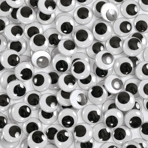 Jumbo 22Mm Black Wiggly Eyes 300 pcs