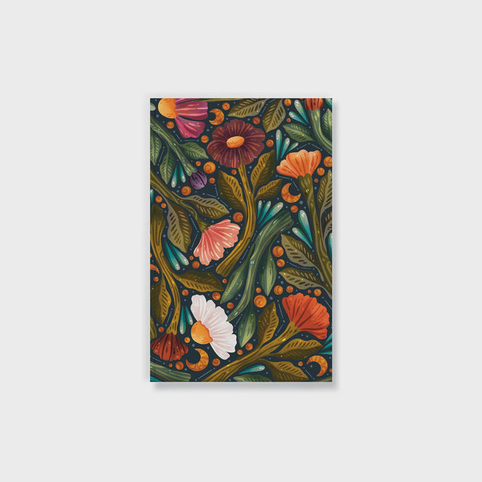 Night Sky Floral Embroidered Journal
