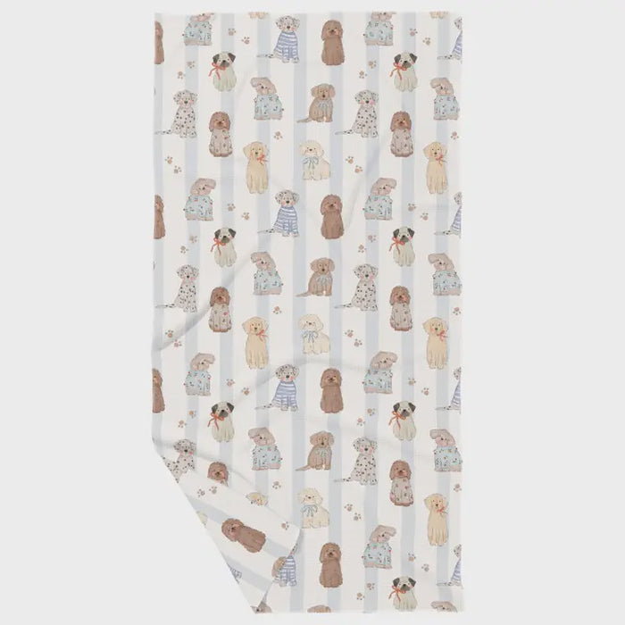 Sweet Dogs Double Sided Waffle Dish Towel