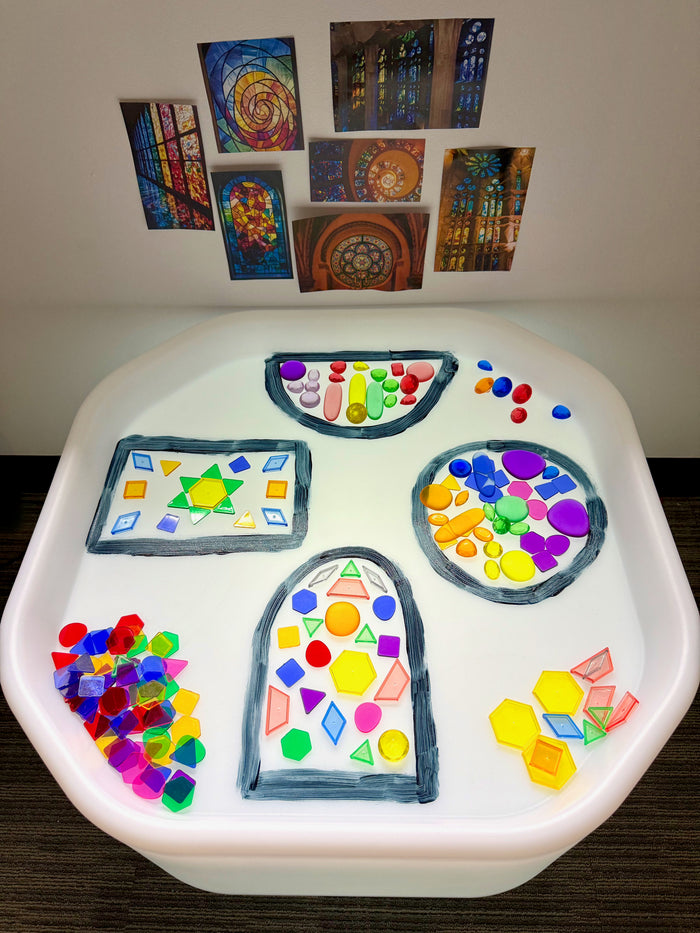Translucent Colour Hollow Pattern Blocks