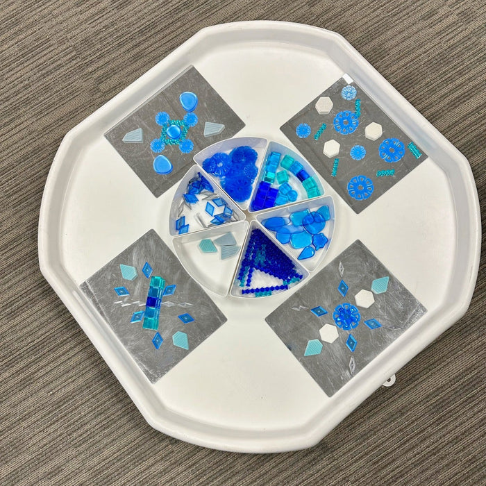 Transparent Pattern Blocks Mini Jar